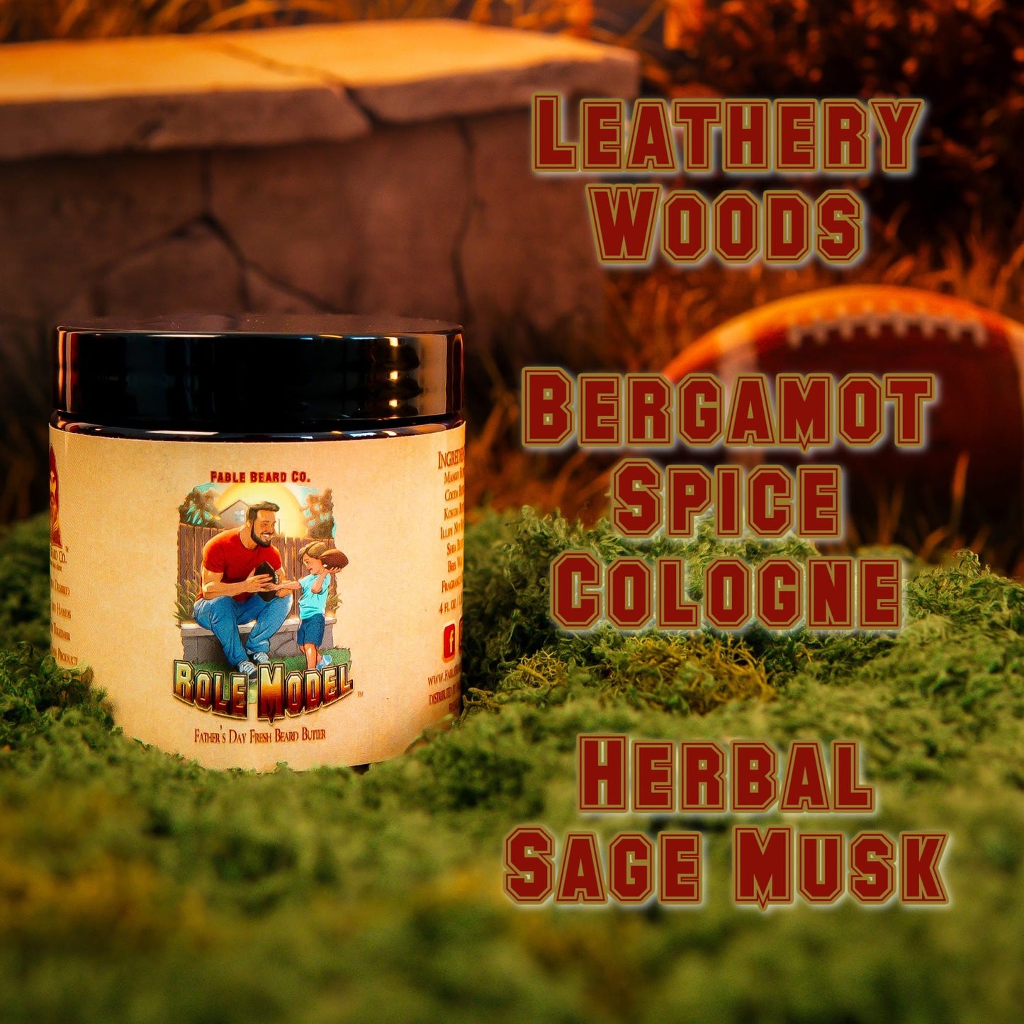 The Role Model - Beard Butter - Leathery Woods, Bergamot Spice Cologne, and Herbal Sage Musk