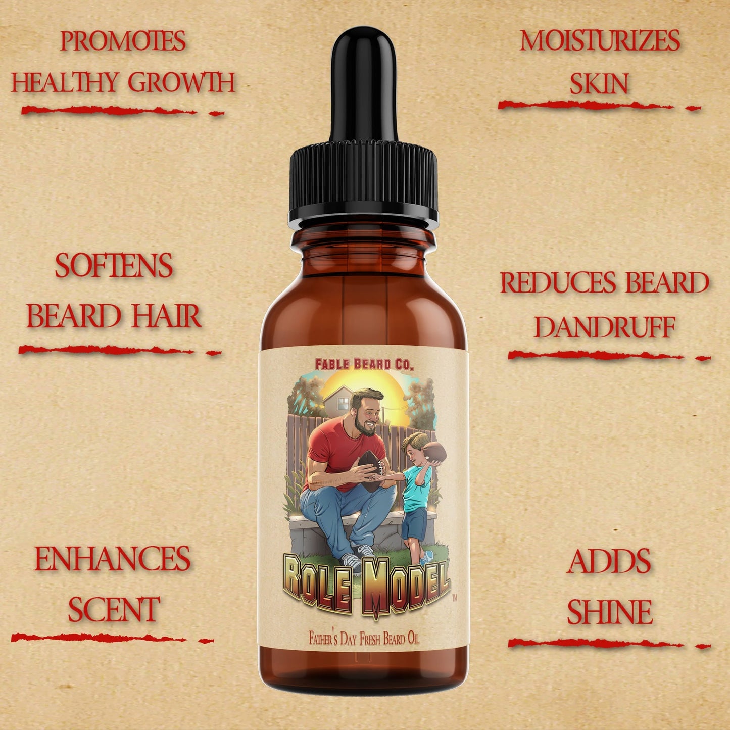 The Role Model - Beard Oil - Leathery Woods, Bergamot Spice Cologne, and Herbal Sage Musk