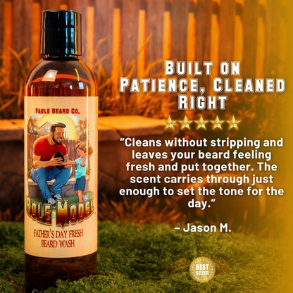 The Role Model - Beard Wash - Leathery Woods, Bergamot Spice Cologne, and Herbal Sage Musk