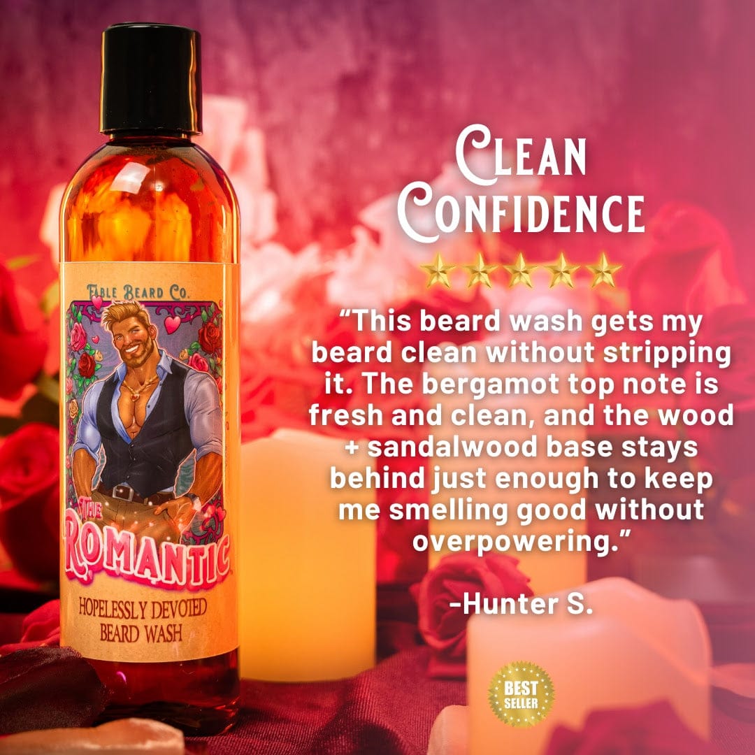 The Romantic - Beard Wash - Crisp Bergamot, Sweet Guaiac Woods, Comforting Sandalwood