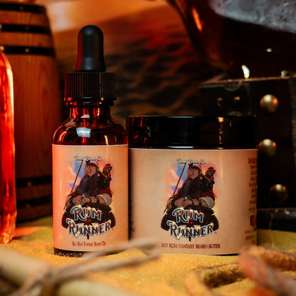 Rum Runner - Beard Oil & Butter Kit - Bay Rum Spices, Tahitian Lime, Fresh Coconut
