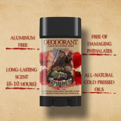 Rum Runner - Deodorant - Bay Rum Spices, Tahitian Lime, Fresh Coconut