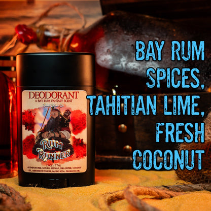 Rum Runner - Deodorant - Bay Rum Spices, Tahitian Lime, Fresh Coconut