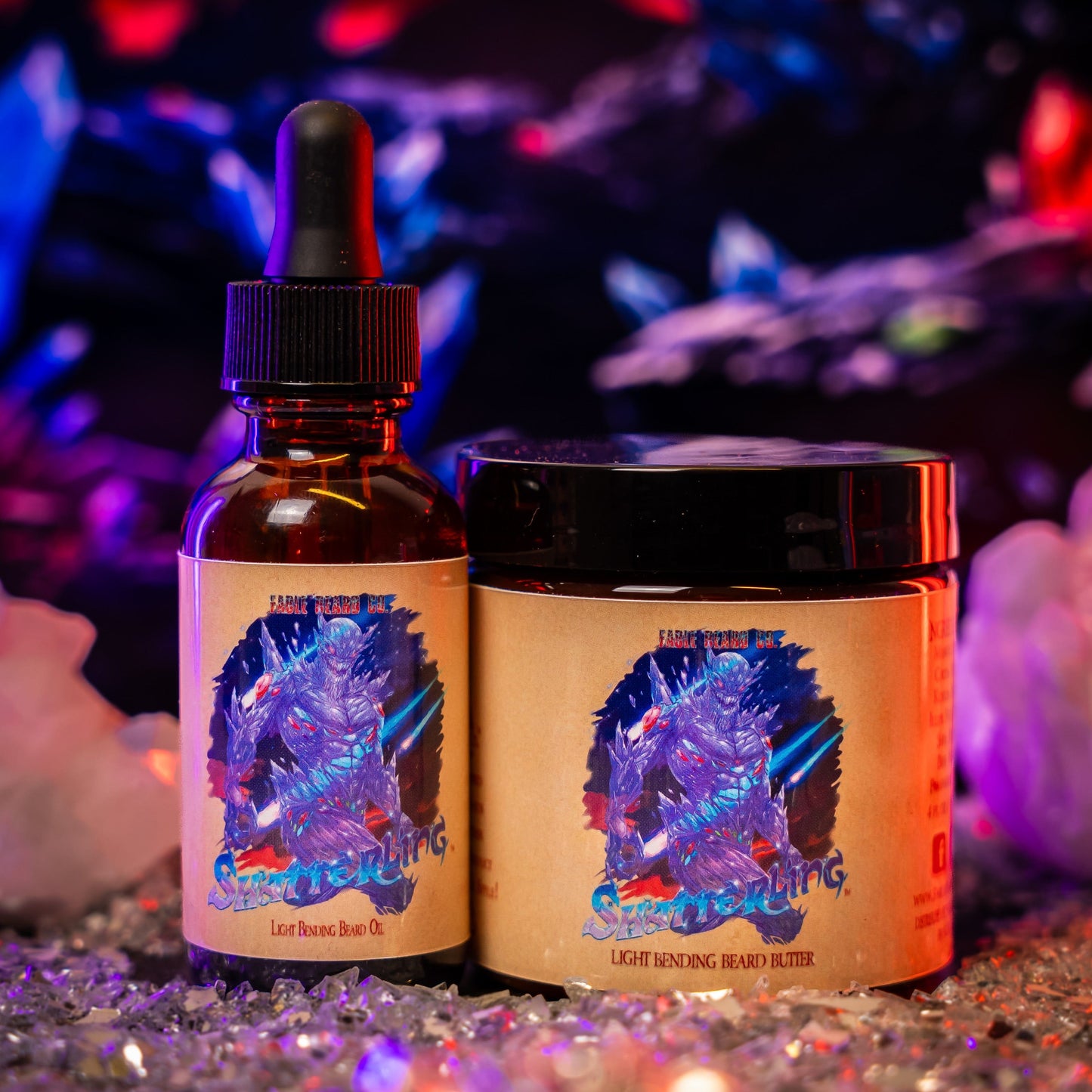 Shatterling - Beard Oil & Butter Kit - Radiant Safflower, Sparkling Macintosh Apple, Hot Red Berries