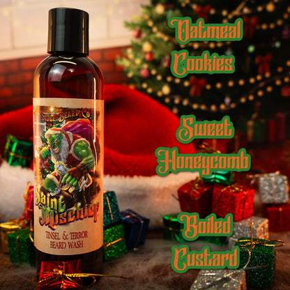 Saint Mischief - Beard Wash - Oatmeal Cookies, Sweet Honeycomb, Boiled Custard