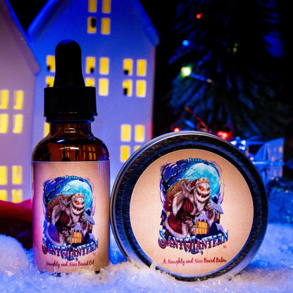 Sant-O-Lantern - Beard Oil & Balm Kit - Christmas Pine, Cold Winter Night, Sneaky Pomegranate, & Spooky Holiday Wreath