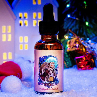 Sant-O-Lantern - Beard Oil - Christmas Pine, Cold Winter Night, Sneaky Pomegranate, & Spooky Holiday Wreath