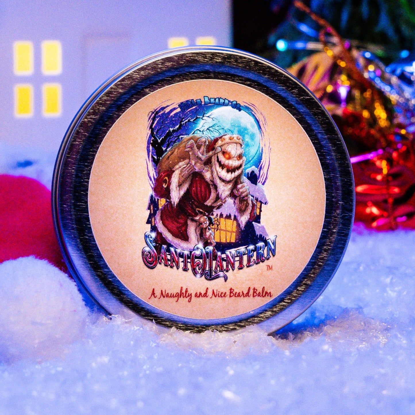 Sant-O-Lantern - Beard Balm - Christmas Pine, Cold Winter Night, Sneaky Pomegranate, & Spooky Holiday Wreath