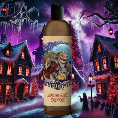 Sant-O-Lantern - Beard Wash - Christmas Pine, Cold Winter Night, Sneaky Pomegranate, & Spooky Holiday Wreath