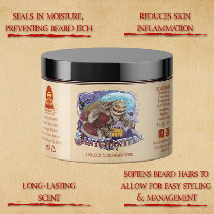 Sant-O-Lantern - Beard Butter - Christmas Pine, Cold Winter Night, Sneaky Pomegranate, & Spooky Holiday Wreath
