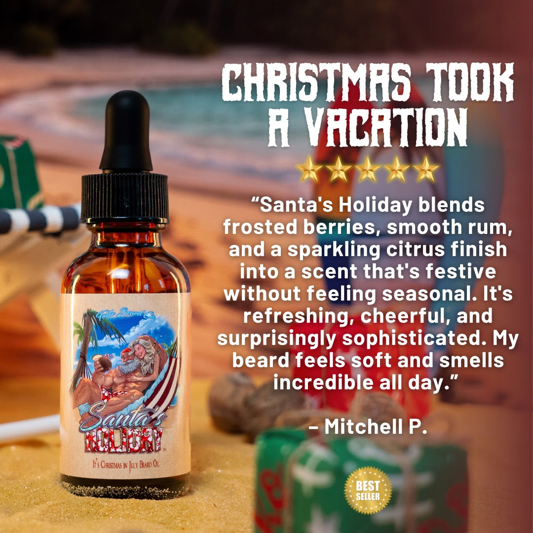Santa's Holiday - Beard Oil - Frosted Cranberries, Smooth Rum, Sparkling Lemon-Lime Mixer