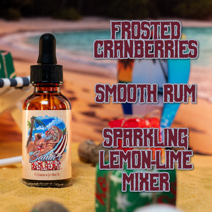 Santa's Holiday - Beard Oil & Butter Kit - Frosted Cranberries, Smooth Rum, Sparkling Lemon-Lime Mixer