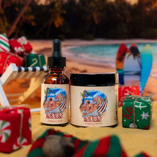 Santa's Holiday - Beard Oil & Butter Kit - Frosted Cranberries, Smooth Rum, Sparkling Lemon-Lime Mixer