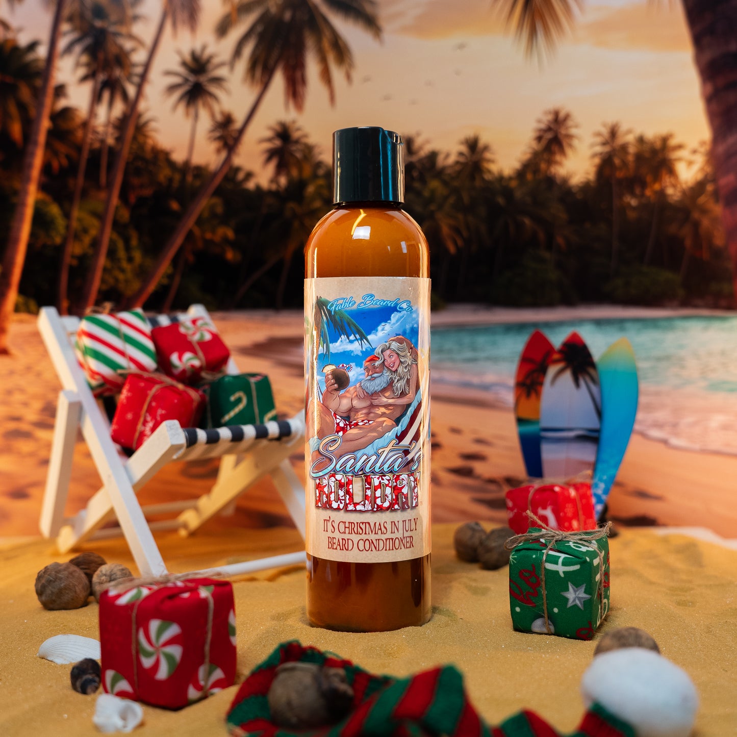 Santa's Holiday - Beard Conditioner - Frosted Cranberries, Smooth Rum, Sparkling Lemon-Lime Mixer