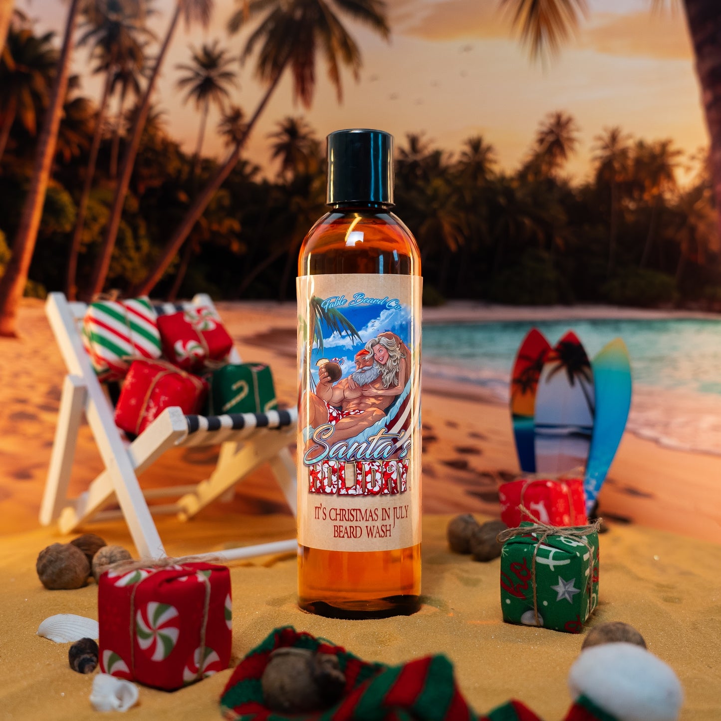 Santa's Holiday - Beard Wash - Frosted Cranberries, Smooth Rum, Sparkling Lemon-Lime Mixer