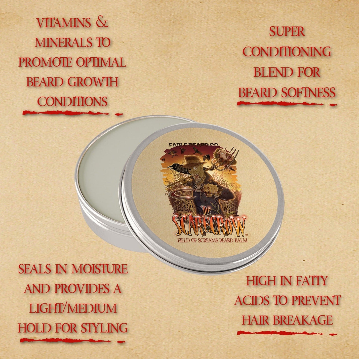 The Scarecrow - Beard Balm - Warm Pumpkin Spice, Withered Hay Fields, and Fall Leaves