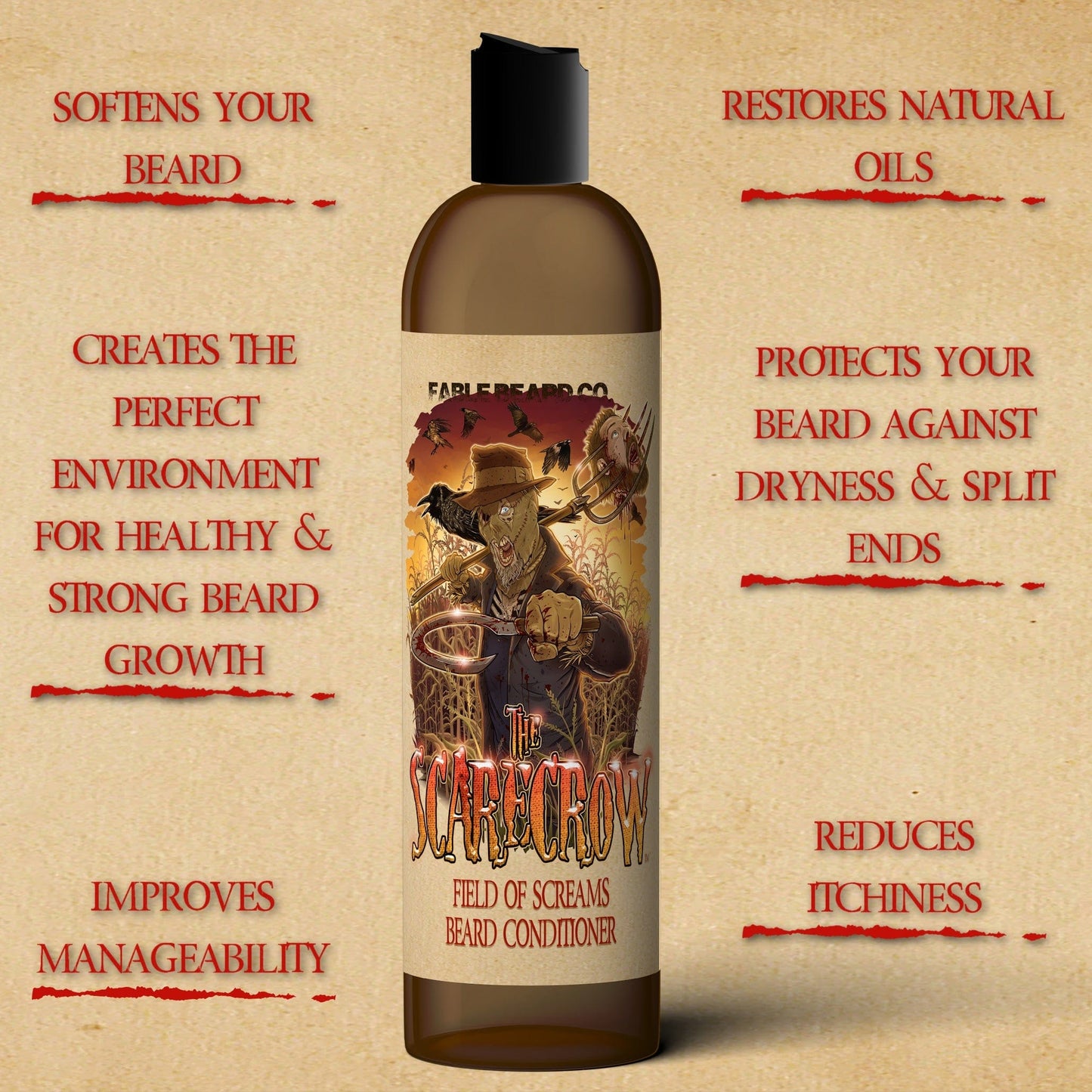 The Scarecrow - Beard Conditioner - Warm Pumpkin Spice, Withered Hay Fields, and Fall Leaves