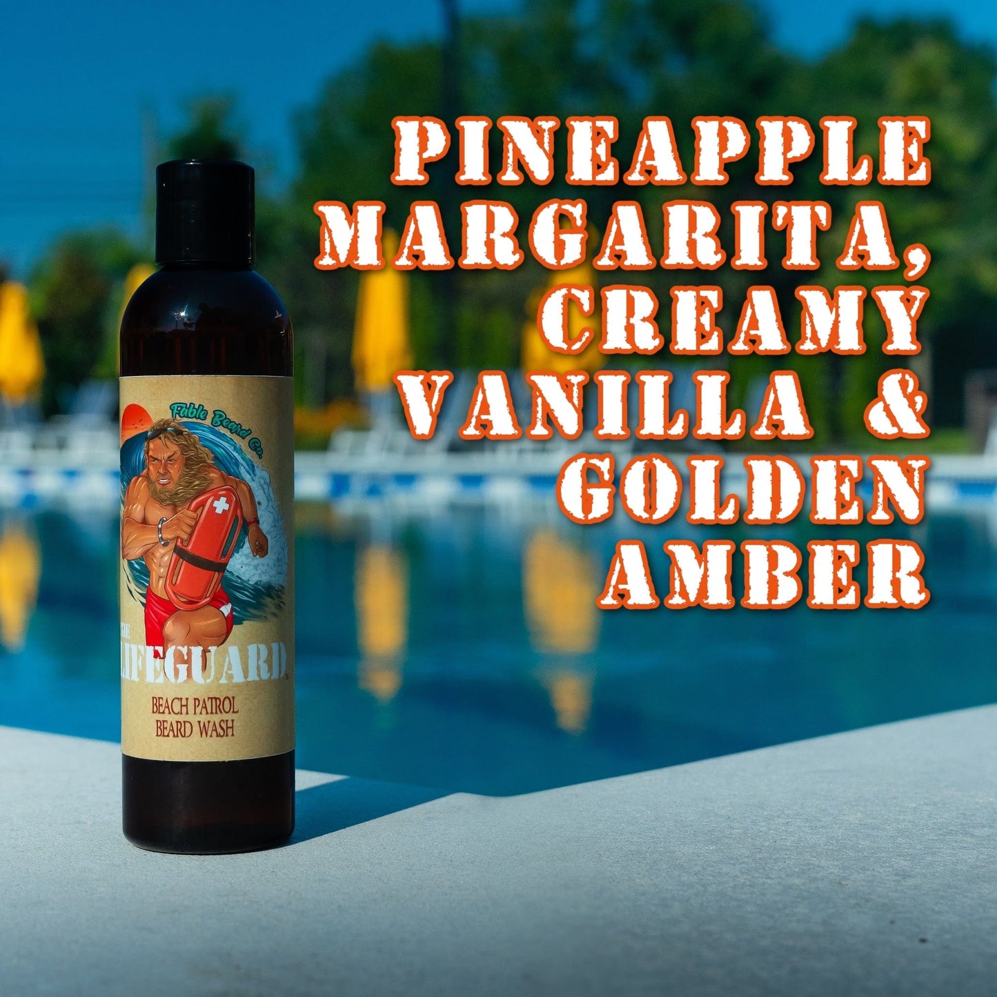 The Lifeguard - Beard Wash - Pineapple Margarita, Creamy Vanilla & Golden Amber
