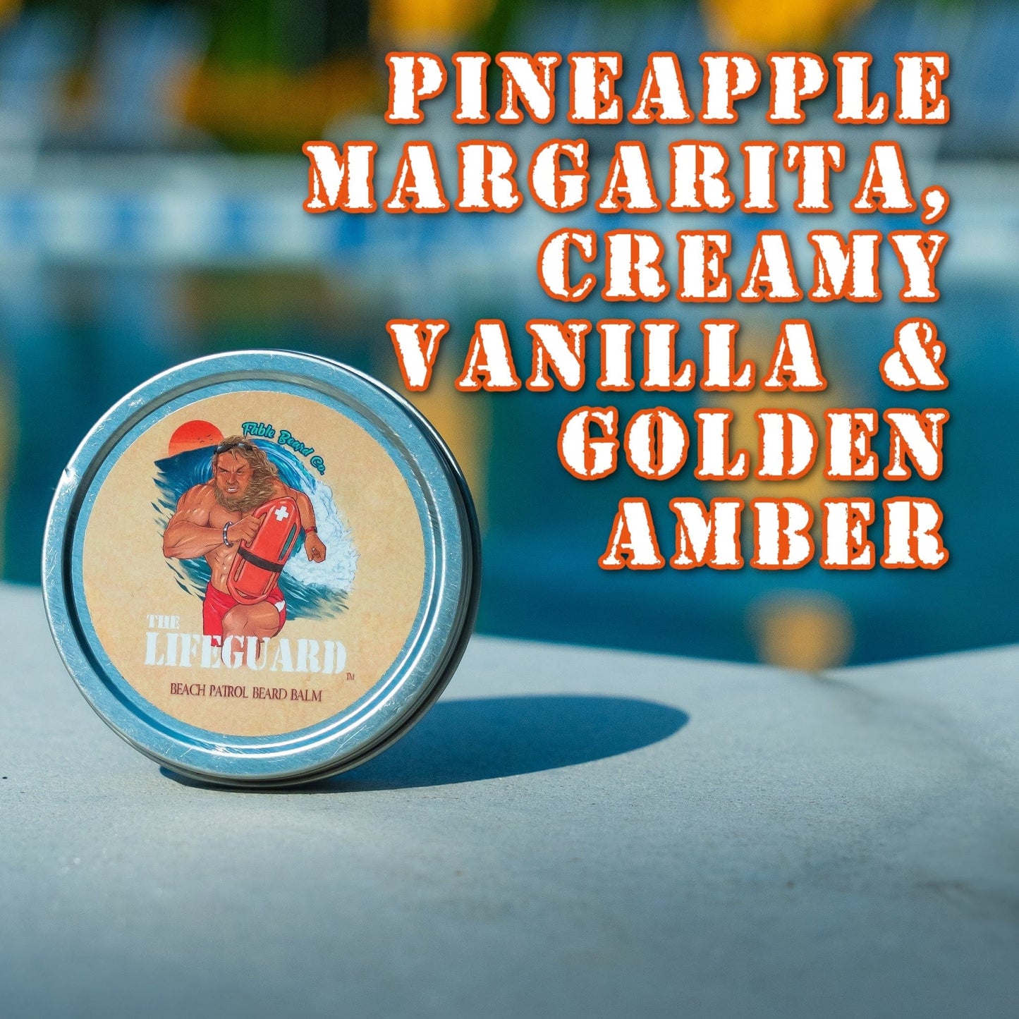 The Lifeguard - Beard Balm - Pineapple Margarita, Creamy Vanilla & Golden Amber