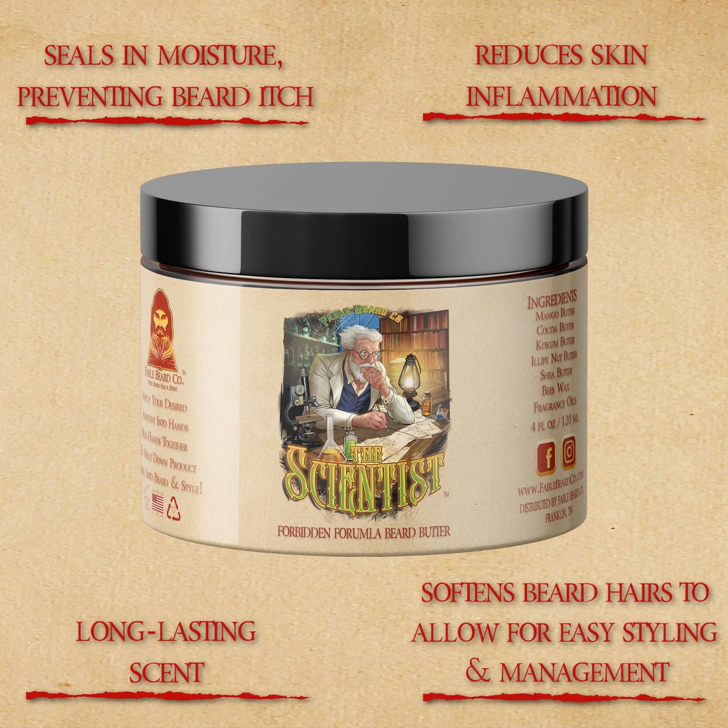The Scientist - Beard Oil & Butter Kit - Key Lime Verbena, Spiced Graham Crunch, Vanilla Citrus Cream