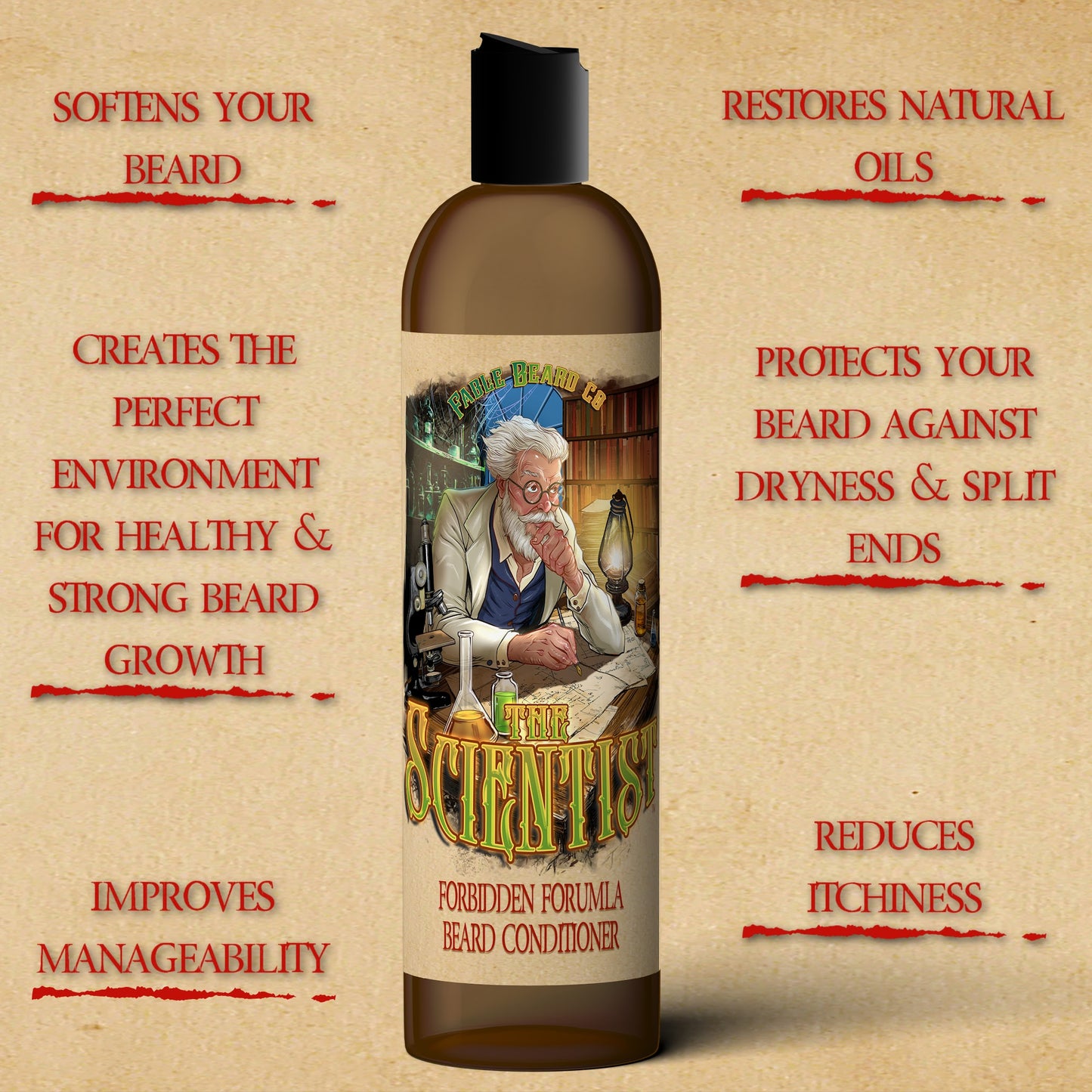 The Scientist - Beard Conditioner - Key Lime Verbena, Spiced Graham Crunch, Vanilla Citrus Cream