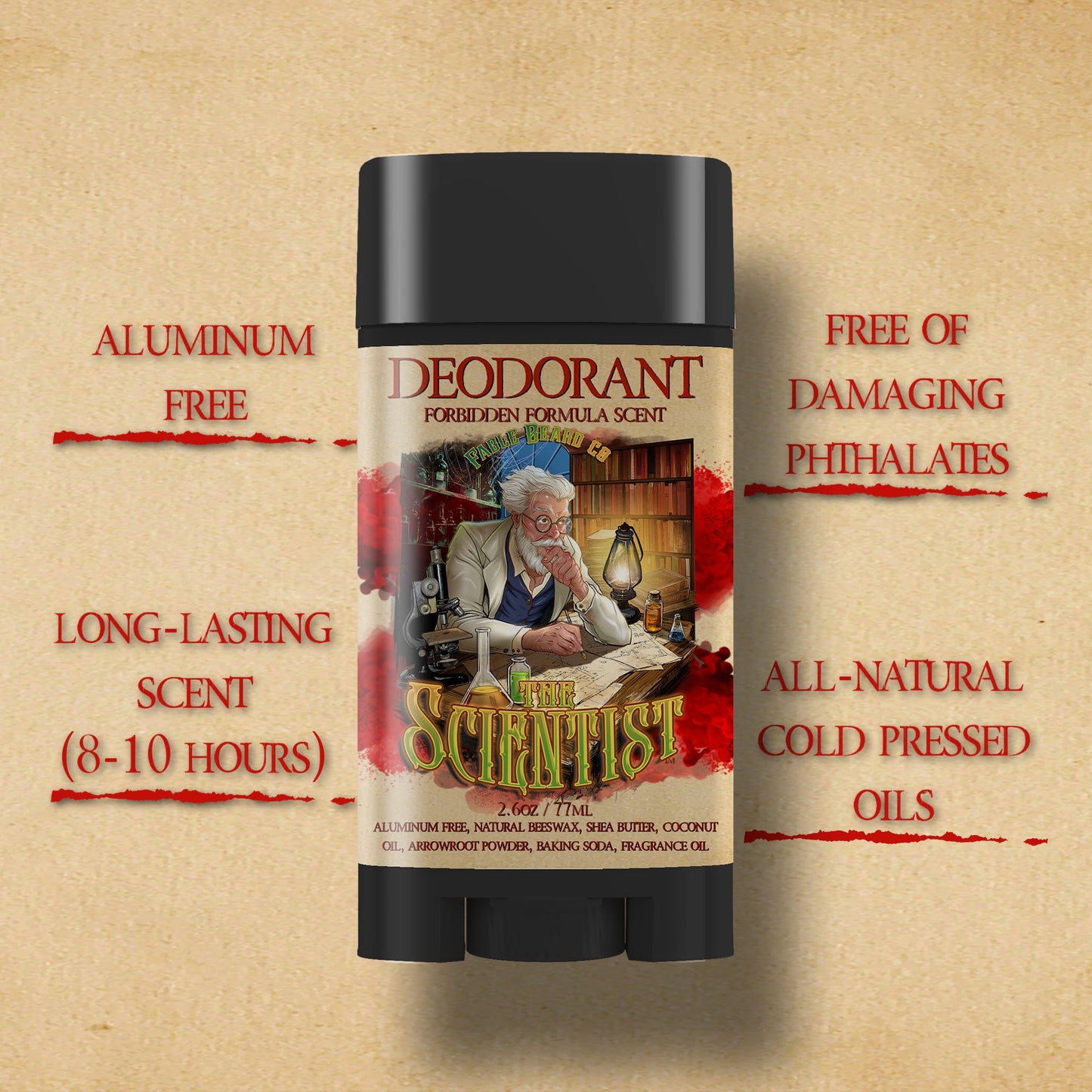 The Scientist - Deodorant - Key Lime Verbena, Spiced Graham Crunch, Vanilla Citrus Cream