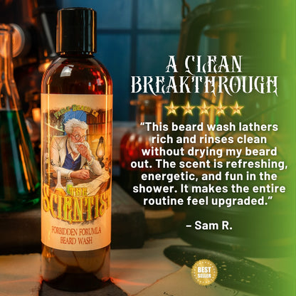 The Scientist - Beard Wash - Key Lime Verbena, Spiced Graham Crunch, Vanilla Citrus Cream