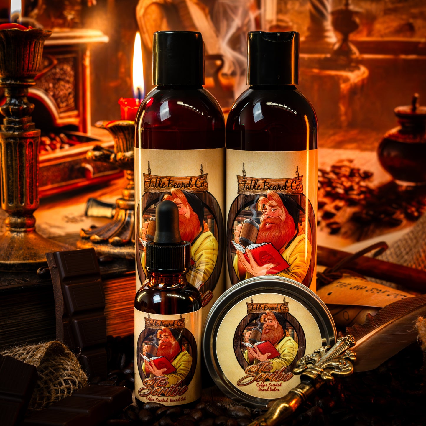The Scribe - Complete Balm Kit - Decadent Chocolate, Steamed Froth, Dark Espresso