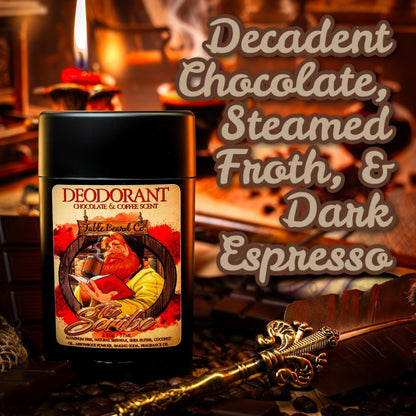 The Scribe - Deodorant - Decadent Chocolate, Steamed Froth, Dark Espresso