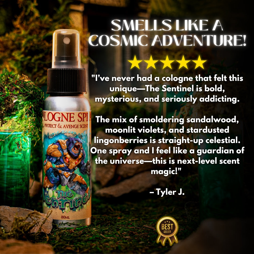 The Sentinel - Cologne - Smoldering Sandalwood, Moonlit Violets, Stardusted Lingonberries