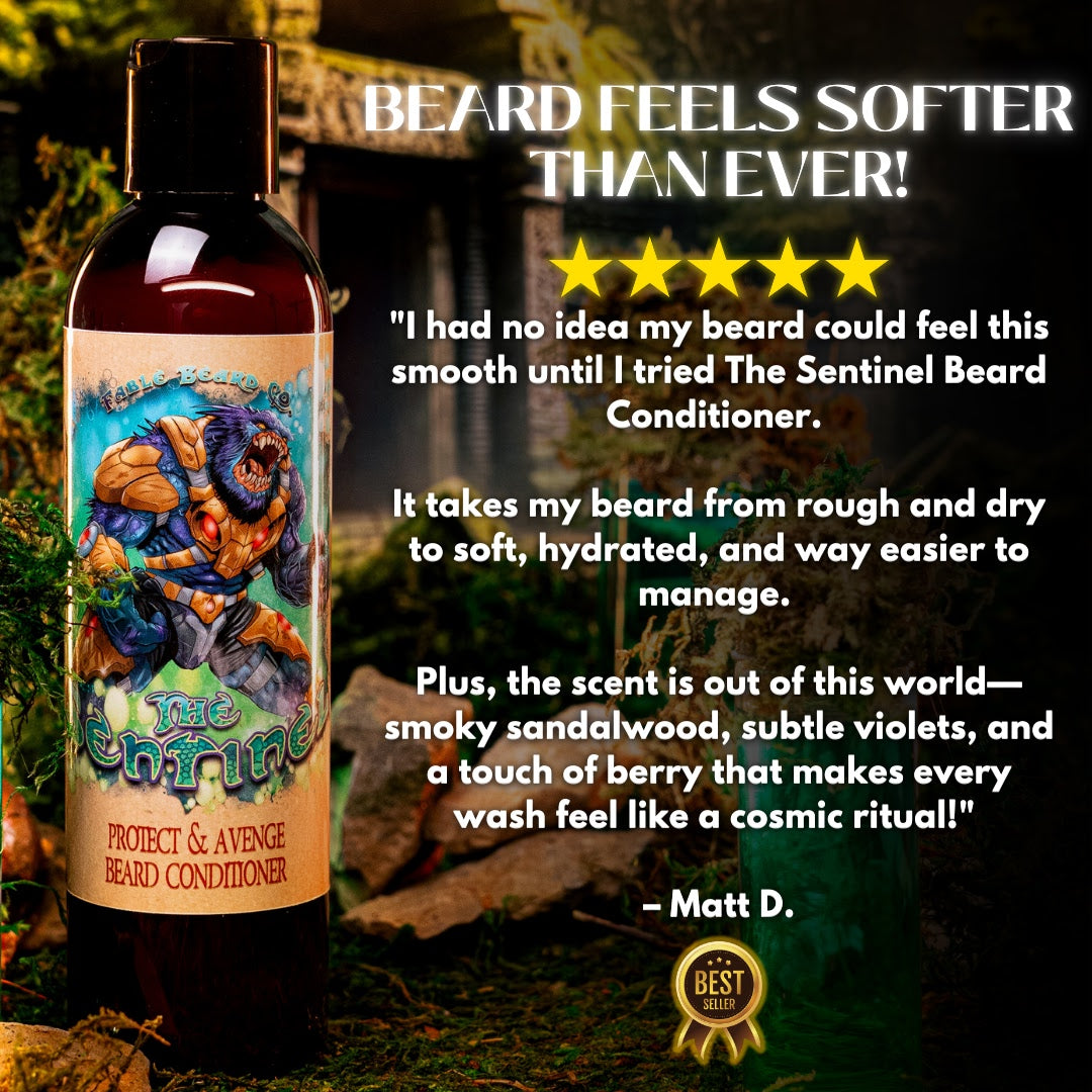 The Sentinel - Beard Conditioner - Smoldering Sandalwood, Moonlit Violets, Stardusted Lingonberries