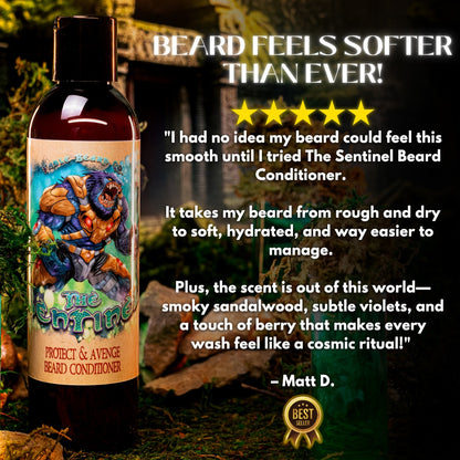 The Sentinel - Beard Conditioner - Smoldering Sandalwood, Moonlit Violets, Stardusted Lingonberries