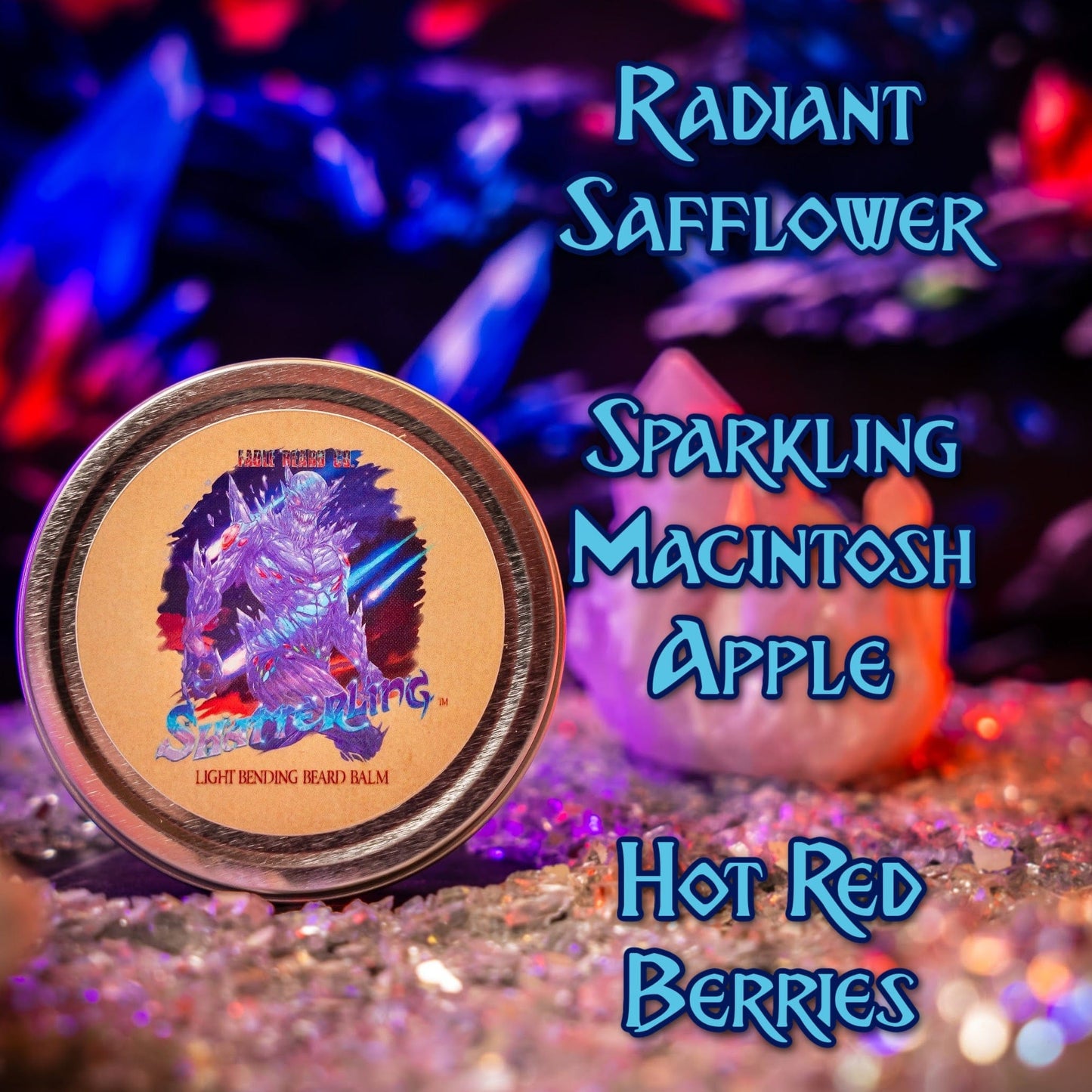Shatterling - Beard Balm - Radiant Safflower, Sparkling Macintosh Apple, Hot Red Berries