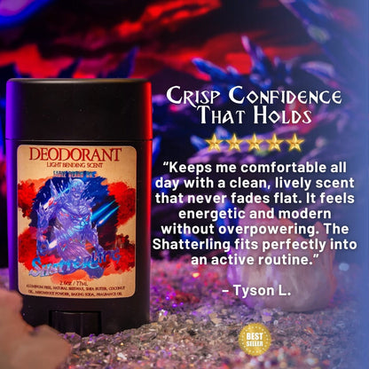 Shatterling - Deodorant - Radiant Safflower, Sparkling Macintosh Apple, Hot Red Berries