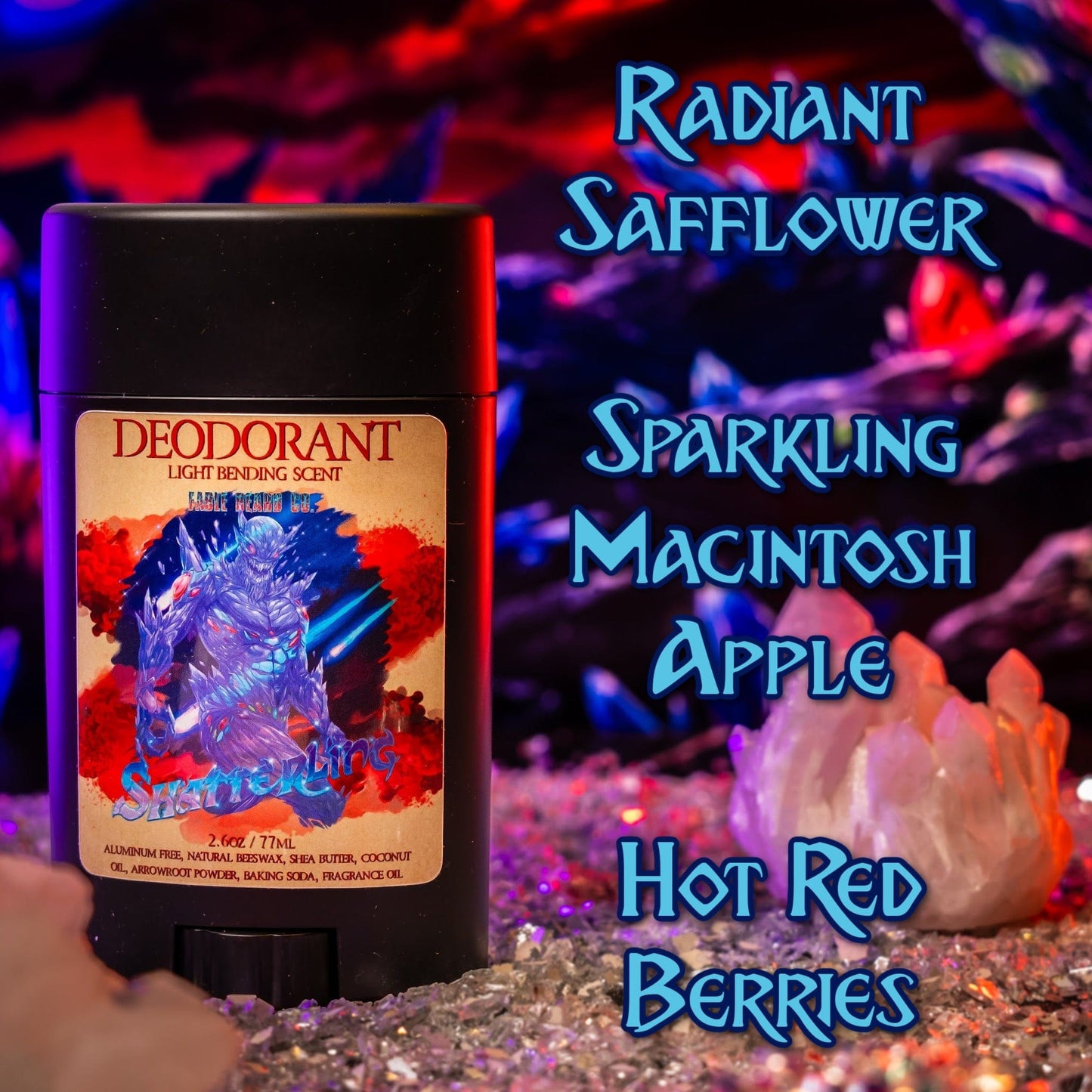 Shatterling - Deodorant - Radiant Safflower, Sparkling Macintosh Apple, Hot Red Berries