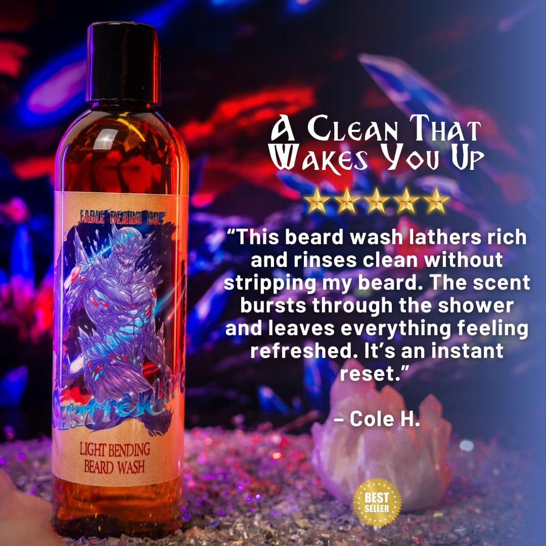 Shatterling - Beard Wash - Radiant Safflower, Sparkling Macintosh Apple, Hot Red Berries