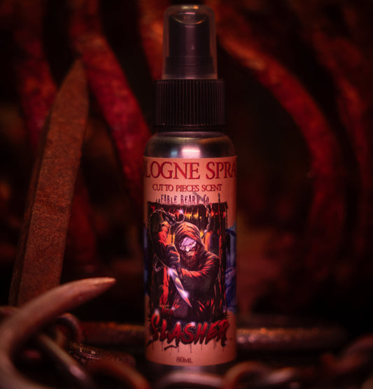 The Slasher - Cologne - Spiced Rum Cake, Smoldering Citrus, Splintered Wood and Sinister Cinnamon