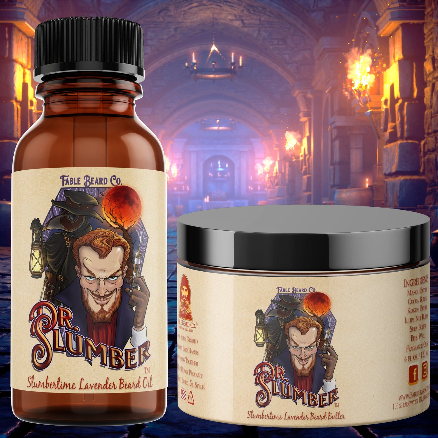 Dr. Slumber - Beard Oil & Butter Kit - Fresh Lavender, Orange Flower, and Vanilla Bean