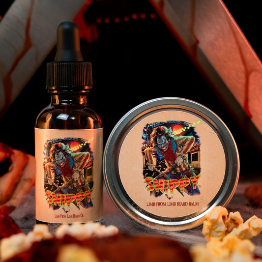 Snippy - Beard Oil & Balm Kit - Twisted Funnel Cake, Fresh Buttered Popcorn, Dripping Caramel Apples