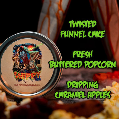 Snippy - Beard Balm - Twisted Funnel Cake, Fresh Buttered Popcorn, Dripping Caramel Apples
