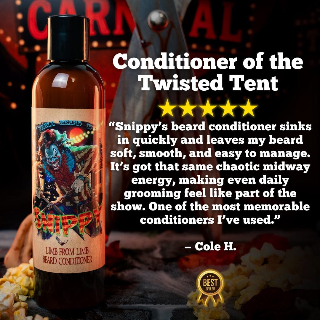Snippy - Beard Conditioner - Twisted Funnel Cake, Fresh Buttered Popcorn, Dripping Caramel Apples