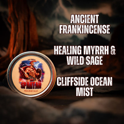 The Spartan - Beard Balm - Frankincense, Myrrh, Sage, and Ocean Mist
