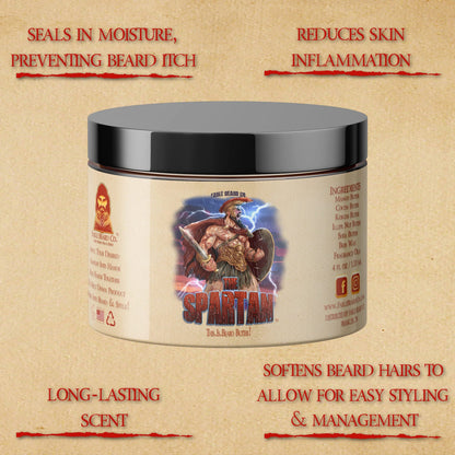 The Spartan - Beard Butter - Frankincense, Myrrh, Sage, and Ocean Mist