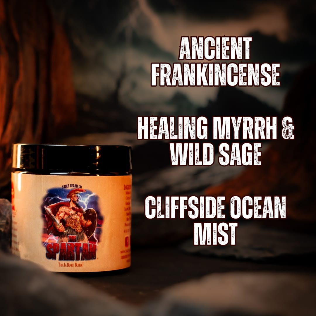 The Spartan - Beard Butter - Frankincense, Myrrh, Sage, and Ocean Mist