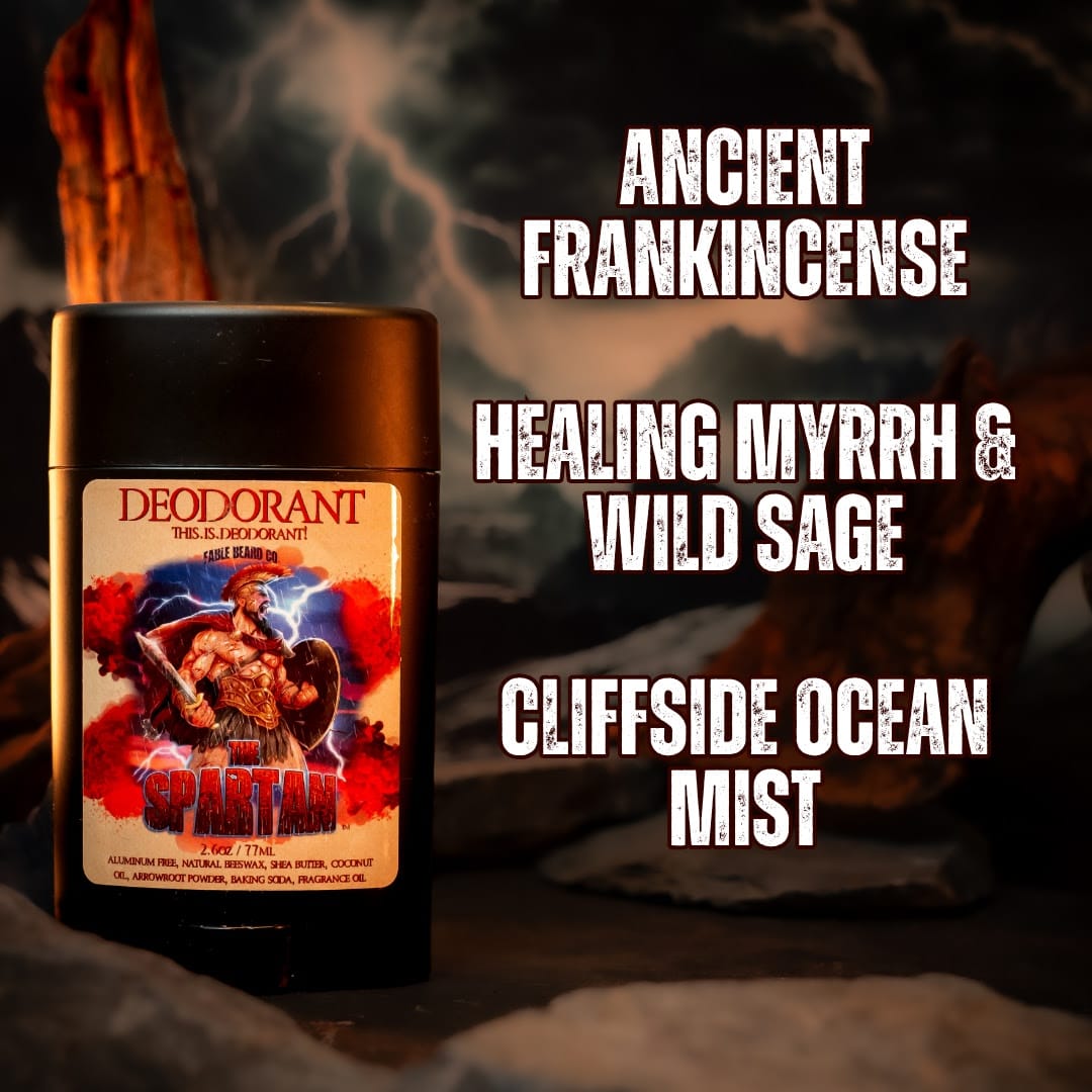 The Spartan - Deodorant - Frankincense, Myrrh, Sage, and Ocean Mist