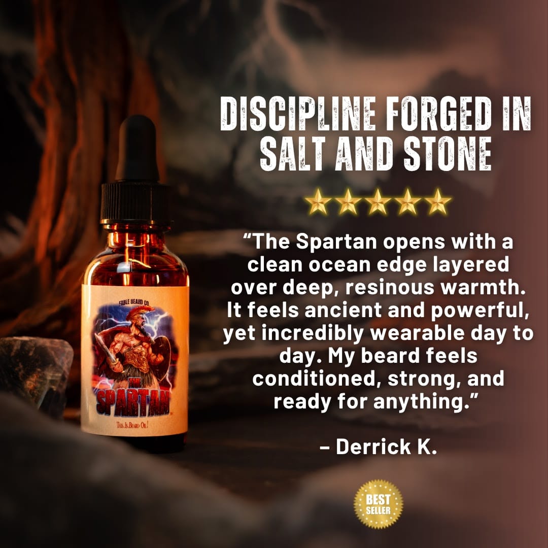 The Spartan - Beard Oil - Frankincense, Myrrh, Sage, and Ocean Mist