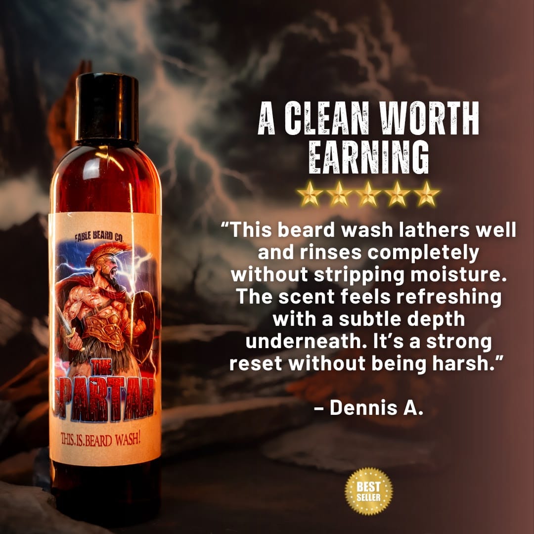 The Spartan - Beard Wash - Frankincense, Myrrh, Sage, and Ocean Mist