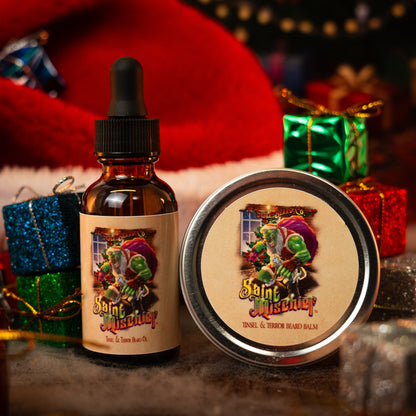 Saint Mischief - Beard Oil & Balm Kit - Oatmeal Cookies, Sweet Honeycomb, Boiled Custard