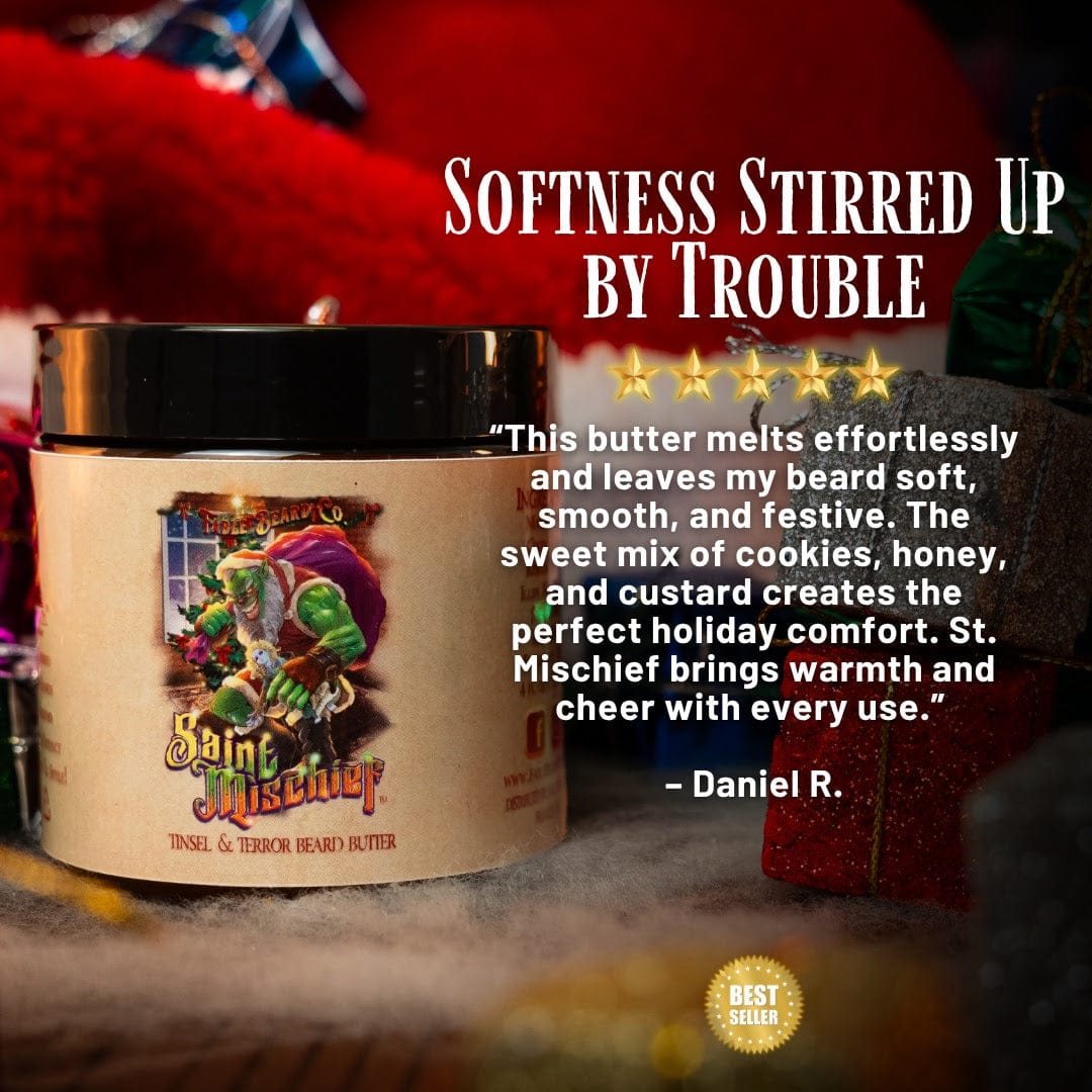 Saint Mischief - Beard Oil & Butter Kit - Oatmeal Cookies, Sweet Honeycomb, Boiled Custard