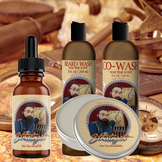 The Strategist - Complete Balm Kit - Fresh Leather, Aged Tobacco, Warm Amber, and Sweet Vanilla